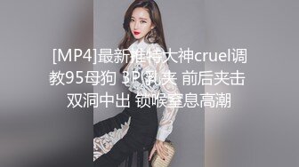 [MP4]最新推特大神cruel调教95母狗 3P 乳夹 前后夹击 双洞中出 锁喉窒息高潮