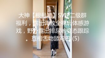 大神【根号二】SVIP二级群福利，露出调教全裸玩体感游戏，野外露出排尿被变态跟踪。互相舌吻舔鸡巴 (5)